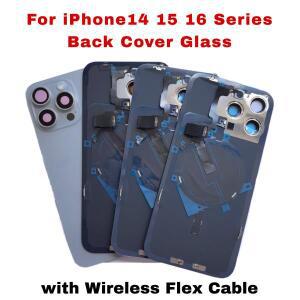 아이폰 호환 14 15 16 플러스 프로 맥스 후면 유리 커버 파우치 케이스 도어 하우징 무선 플렉스 케이블 금