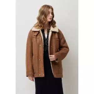 [롯데백화점]시슬리 더블 페이크 레더 무스탕 SALE33561