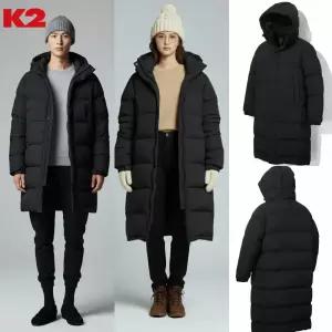 [백화점 출고] K2 패딩 남자 여성 포디엄 튜브 블랙 후드 롱 자켓 점퍼