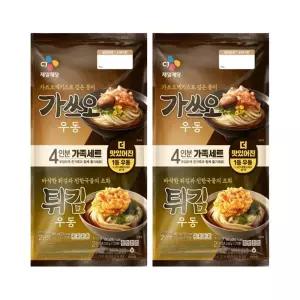 CJ제일제당 가쓰오우동466g(2인)+튀김우동490g(2인) x2개