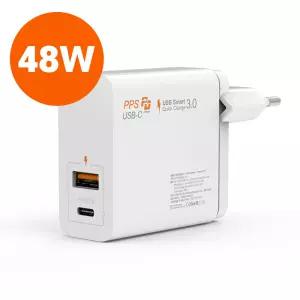 주파집 USB PD 퀵차지 아이폰 C타입 멀티 듀얼 고속충전기 48W