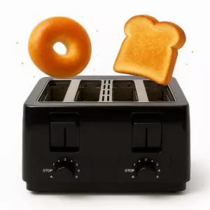 와이드 4구 식빵굽기 토스트기 주방 부엌 빵집 6단조절 팝업토스터기 샌드위치만들기 예쁜디자인 집들이