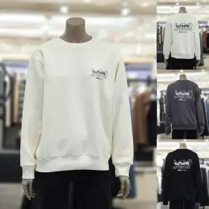 [JEEP] 지프 기모 아웃도어 곰 맨투맨 티셔츠 (JQ0TSU883) 남 여 공용 오버핏 로고 긴팔티 겨울