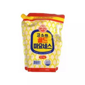 오뚜기 고소한 골드 마요네스 스파우트 팩 3.2kg 1팩 대용량 업소용 마요네즈 봉지/비닐 가정 업소 식당