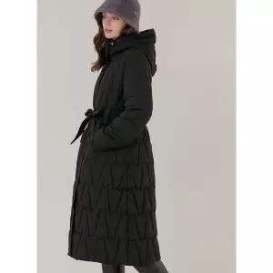 [막스까르띠지오]입체 퀼팅 허리 스트링 웰론 롱패딩_P412614604