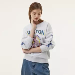 유니콘 프린트 맨투맨 티셔츠 PQ4CL062