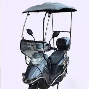오토바이 스쿠터 캐노피 윈드스크린 차양막 그늘막 배달 바이크 삼륜 전기 바람막이 우산