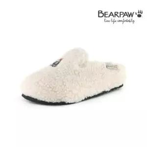 [롯데백화점]베어파우 MINDY BEAR KIDS 아동 후리스 털 뮬 방한 슬리퍼 K818030OD-K 아이보리 3센치