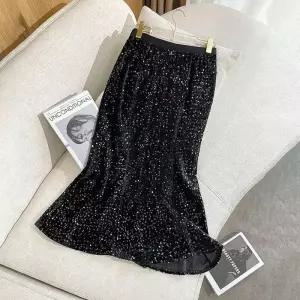 여자 겨울 치마 벨벳 스커트 스팽글 머메이드 추동 프렌치 슬림 힙업 힛템