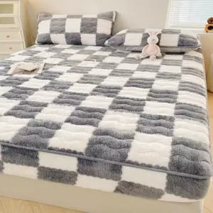 겨울 매트리스커버 극세사 매트커버 따뜻한 교체 보온 퍼 벨벳