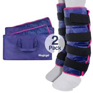 캐리 케이스가 있는 매직 젤 말 아이스 팩 - 트윈 부츠 호크 발목 무릎 다리 발굽을 위한 쿨링 랩 말을 좋아하는 사람들을 택 용품 및 선물 아이디어