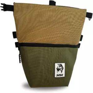 SESH 초크 버킷 - 마그네틱 클로저가 있는 클라이밍 및 볼더링용 대형 백 브러시 홀더 4개 메쉬 정리함이