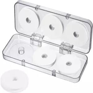 PATIKIL 2.64인치 낚시줄 감개 낚싯줄 보관용 케이스 포함 EVA 폼 플라이 낚시 장비 정리대 1세트/6개 흰색