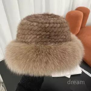 밍크모자 모피 할머니 두꺼운 보온 엄마 벙거지