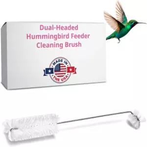 FryOilSaver Co.의 벌새 피더 청소용 브러시 14인치 x 1.7인치 양용 헤드 식기세척기 사용 가능 넥타르 병