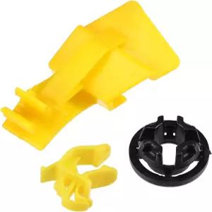 아크로픽스 후드 소품봉 홀더 - 노란색 플라스틱 클립 고정 차량 3팩