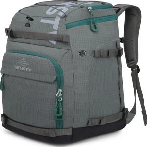 SEMSTY 스키 부츠 가방 55L/70L 방수 및 스노보드 여행용 백팩 헬멧 고글 장갑 액세서리
