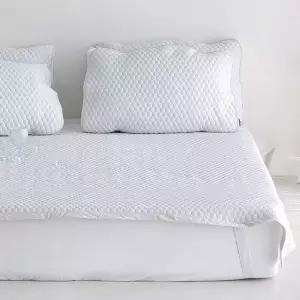 토리 선염 냉감 3중직 밴딩 카페트 패드 킹K세트 그레이 여름 침구 (WFJ5QC4)