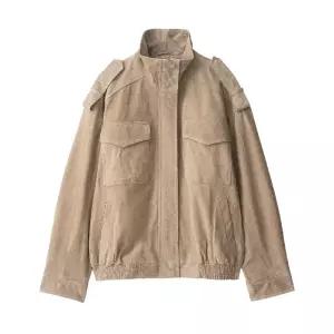 여자재킷 가죽 추동 스트리트 세무 질감 라이크 코트 원템4