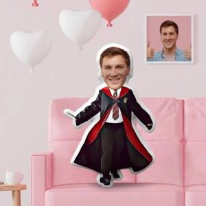 사용자 정의 얼굴 베개 개인화 된 사진 남성 마술사 인형 MinIMe