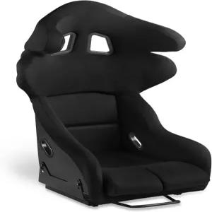 듀얼 레일 및 하네스 슬롯이 있는 DNA 모터링 레이싱 버킷 시트 4/5 포인트 벨트용 고정 백 블랙