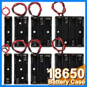 1/4개 18650 배터리 홀더 박스 번들 (와이어 포함) 1/2/3/4 슬롯 3.7V 교체용 DIY 18650 배터리 보관 케이