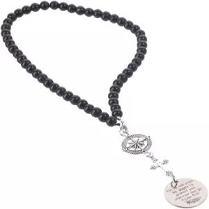 BYOBYO 크로스 컴퍼스 펜던트 리어 뷰 미러 걸이 매력 라운드 태그 장식 자동차 내부 액세서리