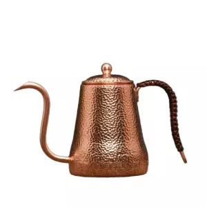 구리 커피 핸드메이드 수공예 터키 드립포트 티포트 손잡이 주전자 소형 500ml