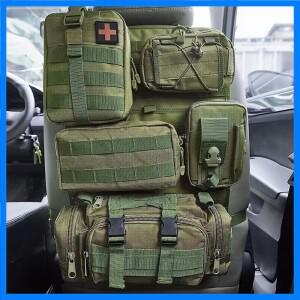 전술 카시트 백 주최자 전술 차량 패널 주최자(5개 분리형 몰리 파우치 포함) 범용은 대부분의 차량에 적합