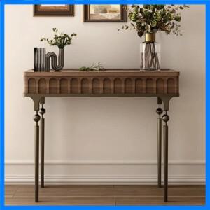 프랑스산 원목 콘솔 테이블 거실용 창의적이고 고급스러운 호텔 가정용 테이블 블랙 서랍