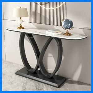거실 가구 모던 심플 현관 테이블 고급스러운 골드 아이언 콘솔 테이블 반원형 엔드 뷰 테이블