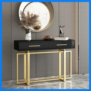 북유럽 스타일 거실 골드 아이언 좁은 테이블 라이트 럭셔리 콘솔 테이블 호텔 로비 수납 테이블 현관 캐비