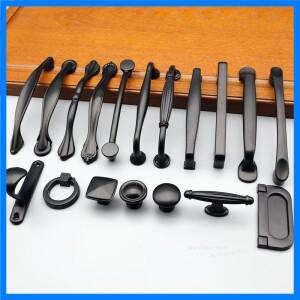 검은 알루미늄 합금 침대 옆 테이블 손잡이 미니멀리스트 캐비닛은 가구 하드웨어 옷장 캐비닛 도어 서랍