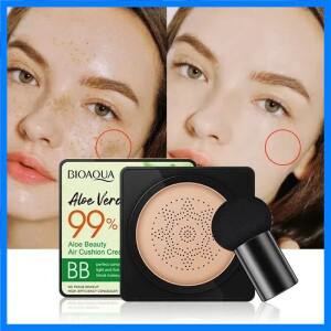 알로에 에어 쿠션 CC 크림 버섯 헤드 퍼프 모이스처 라이저 컨실러 브라이트닝 BB 크림 방수 페이스베이스