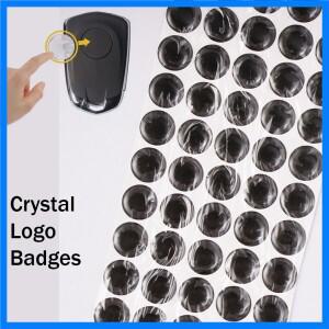 50개입 14mm KD/VVDI 키 스티커 - 키DIY/KYDZ 리모컨 자동차 키 장식 및 수리용 크리스탈 로고 배지