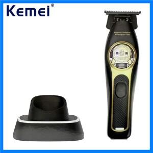 Kemei 2268 무선 이발사 전기 헤어 트리머 갭 엣지 제로 라이너 헤어 클리퍼 충전식 마감 헤어 커팅 머신
