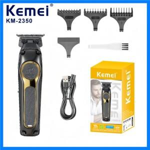 Kemei KM-2350 전문 이발사 스타일링 트리머 USB 충전식 날카롭고 부드러운 헤어 커팅 무선 전기 헤어 클리