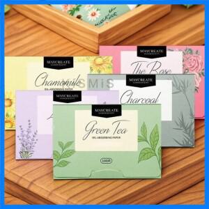 100매 오일 블로팅 페이퍼는 지성 피부 관리를 위한 과도한 광택을 흡수합니다. 매트 페이셜 티슈 휴대용