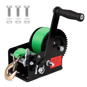 [미국배송] DEFABEE 3500파운드 헤비 듀티 보트 트레일러 윈치 33FT 스트랩 4:1/8:1 기어비의 양방향 래칫 핸드 윈치 보트용 휴대용 크랭크 트레일러 제트 스키 트럭 ATV