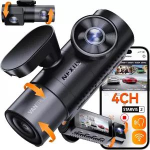 반트루 N5 4채널 WiFi 360° 올사이드 대시캠 스타비스 2 IR 나이트 비전 2.7K+1080P*3 전면 후면 음성