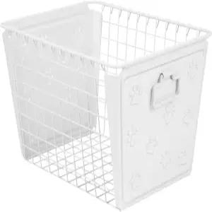 스펙트럼 맥클린 포 인쇄 와이어 바구니 매체 라벨 플레이트(흰색) - 욕실 옷장 팬트리 언더싱크 장난감