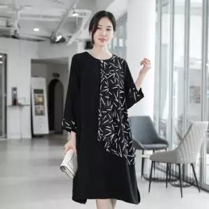 엄마옷 터치 쉬폰 원피스 1GHJ23974 중년여성 마담 60 70대  빅사이즈 할머니