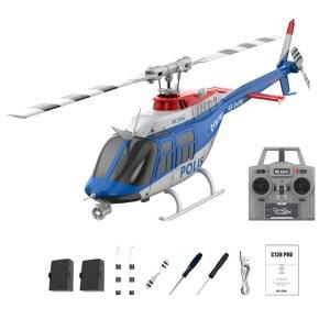 광학 유량 센서와 업그레이드된 송신기를 갖춘 RC ERA C138-PRO Bell-206 브러시리스 안정화 6축 자이로스코프 6CH 3D 헬리콥터 - 초급 및 원격 제어 RTF 파란색