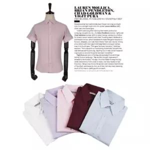 고품질 정장 단가라 솔리드 남자 정장셔츠 반팔셔츠 데일리 (WFJRENU)