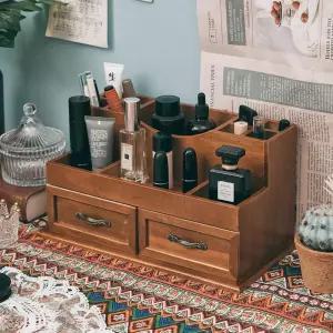수납함 빈티지 화장대 정리함 정리대 미니 트레이 원목