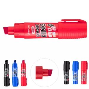 라인플러스 매직킹 유성매직 (10mm) 대용량 유성펜 사각닙 굵은 마커 낱색 (12개입)