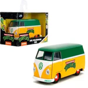 Jada Toys u2013 할리우드 라이즈 TMNT 1961 폭스바겐 버스 다이캐스트 모델카 오프닝 도어 상세 인테리어
