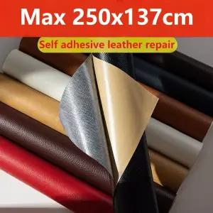 인조가죽시트지 가죽 수선패치  최대 250x137cm 스티커 소파 수리 패치 테이블 의자 1롤 수리용 PU