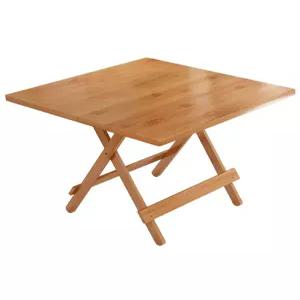 대나무 테이블 접이식 탁자 간이 원목 식탁 밥상 우드 사각