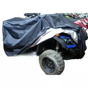 최강 방수 사륜오토바이 스쿠터 덮개 지붕 차양막 커버 두꺼운 옥스포드 블랙 M